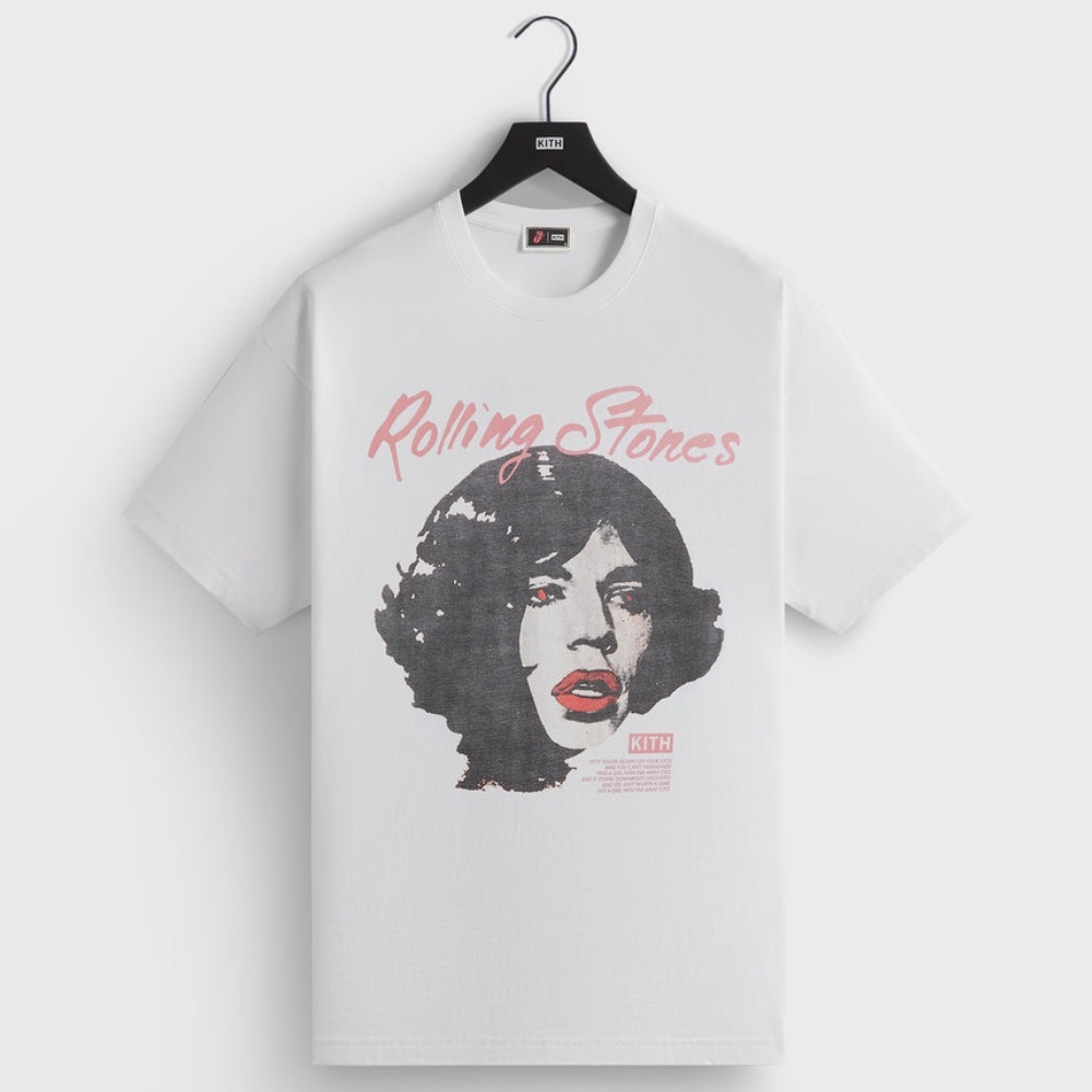 KITH for The Rolling Stones Far Away Eyes Vintage Tee • White • 2025 XS Mens Tee